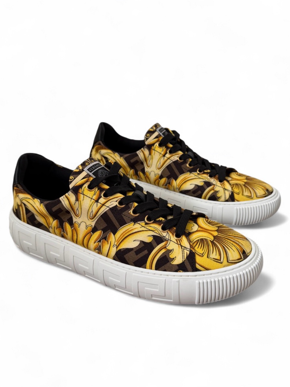 Versace x Fendi FENDACE Baroque Canvas Sneakers Size 43 EU / 10 US.